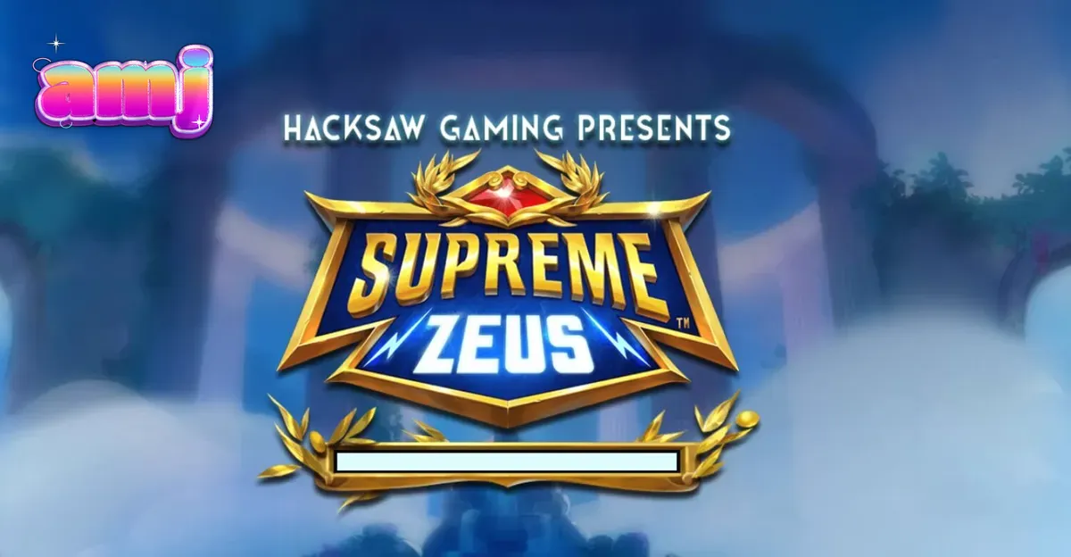 Supreme Zeus slot game screen na may kidlat at gintong disenyo